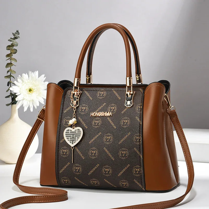 Women's Pu Leather Vocabulary Words/Name Streetwear Square Zipper Shoulder Bag Handbag