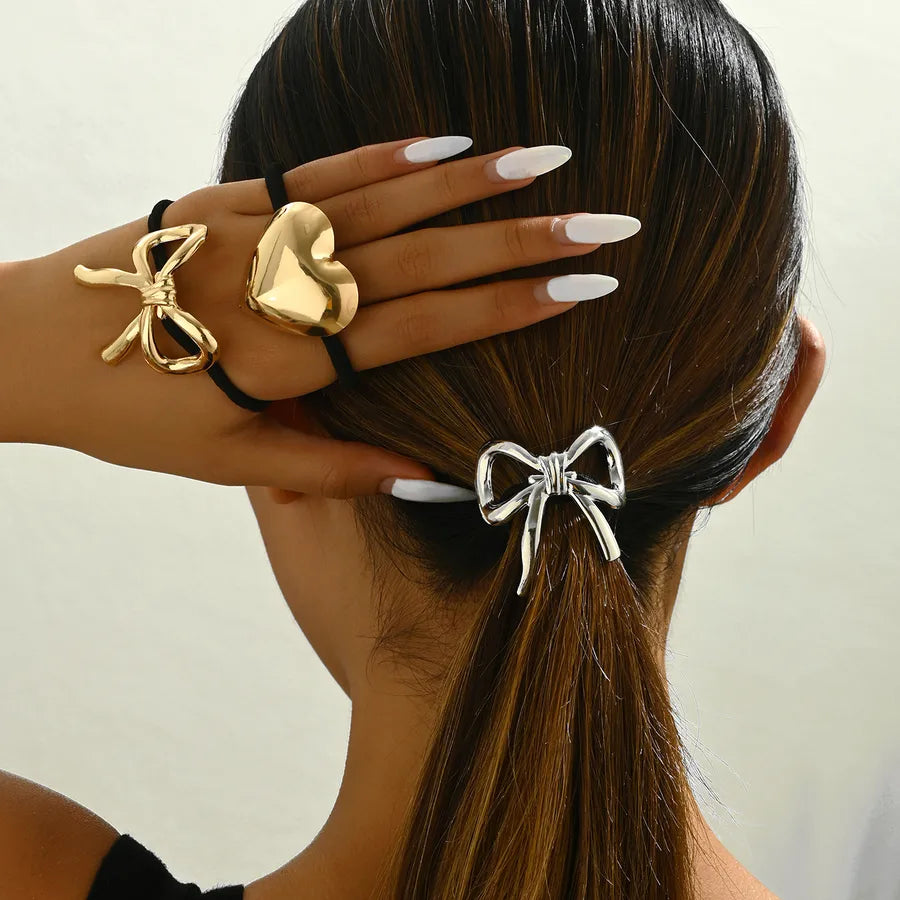 Elegant Women's Heart Shape Butterfly Alloy Hair Tie