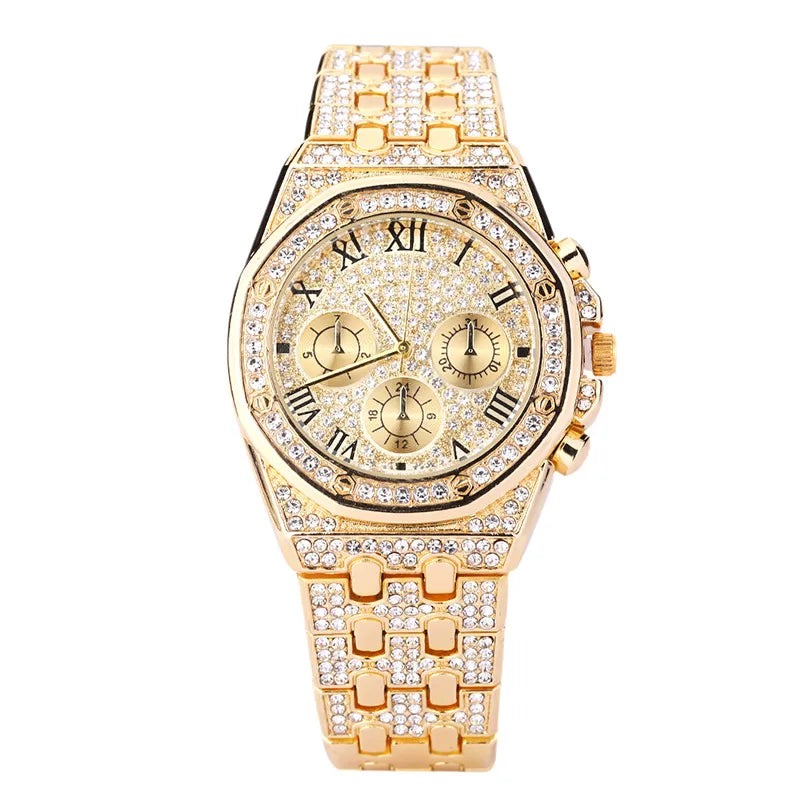 Casual Round Single Folding Buckle Quartz Men's Watches