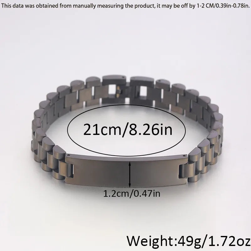 Retro Classic Style Geometric 304 Stainless Steel Plating Unisex Bracelets Men Chain Bracelets