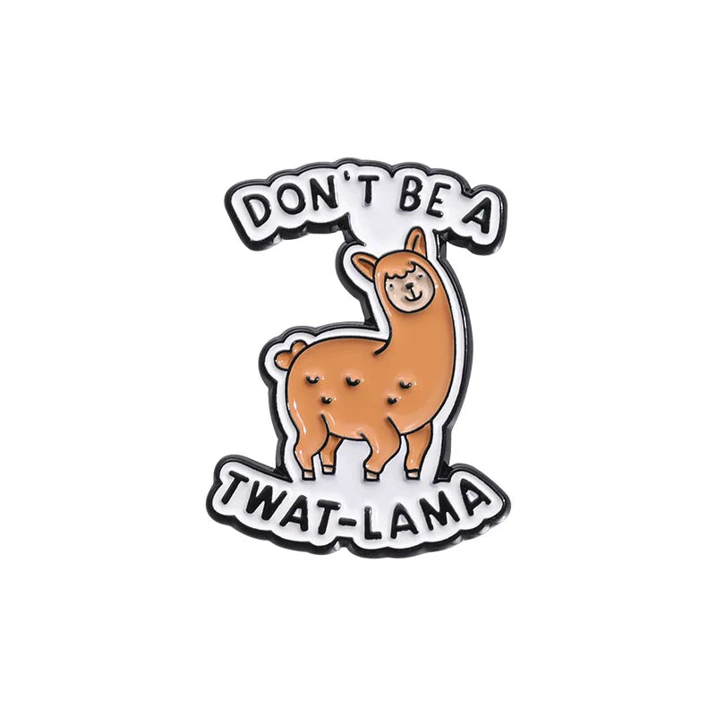 Cute Simple Style Pin Cactus Animal Letter Zinc alloy Stoving Varnish Plating Unisex Brooches