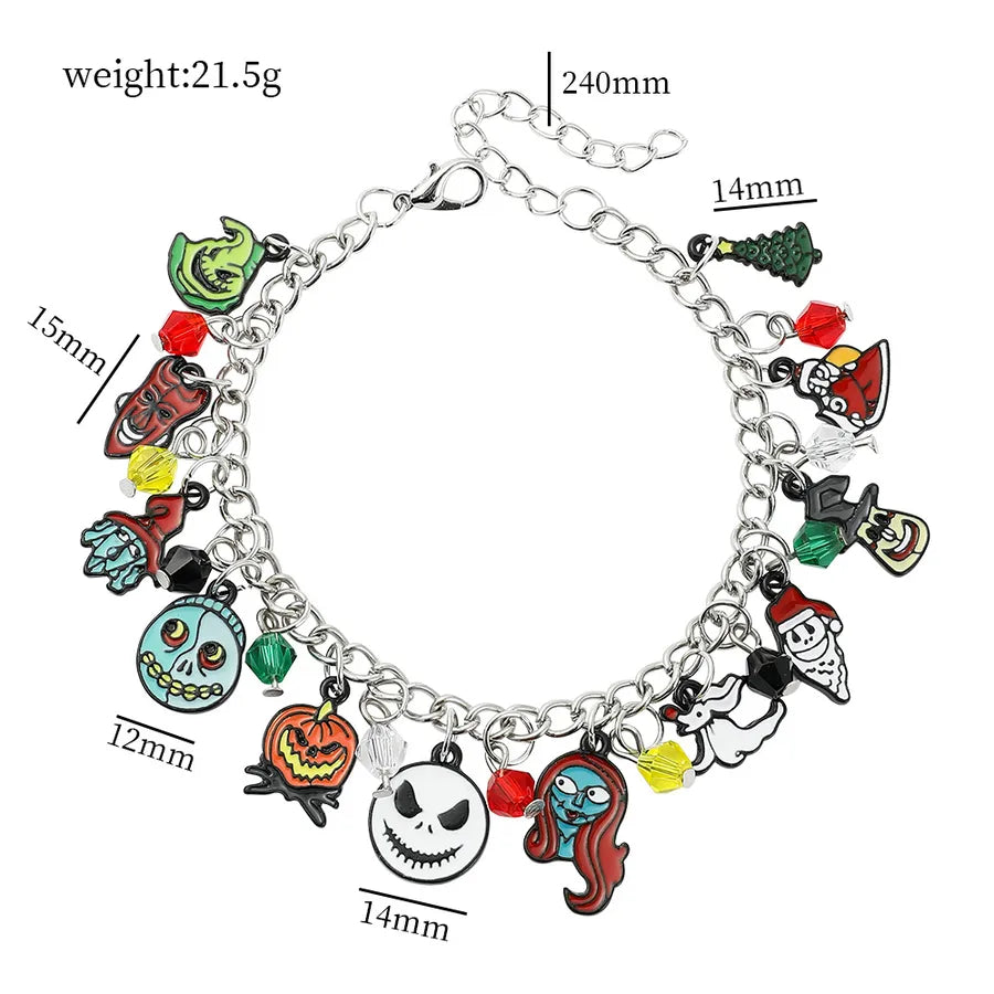 Cartoon Animation Horror Movie coraline Ghost Mother Halloween Pan Diy Beaded Bracelet Jewelry