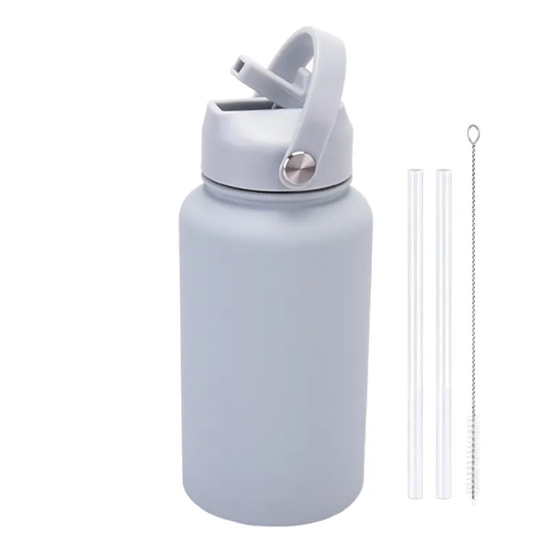 casual solid color stainless steel water bottles