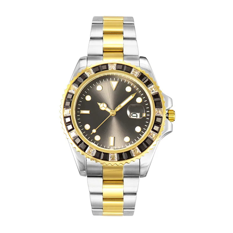 Business Solid Color Folding Buckle Quartz Watch Men's Watches