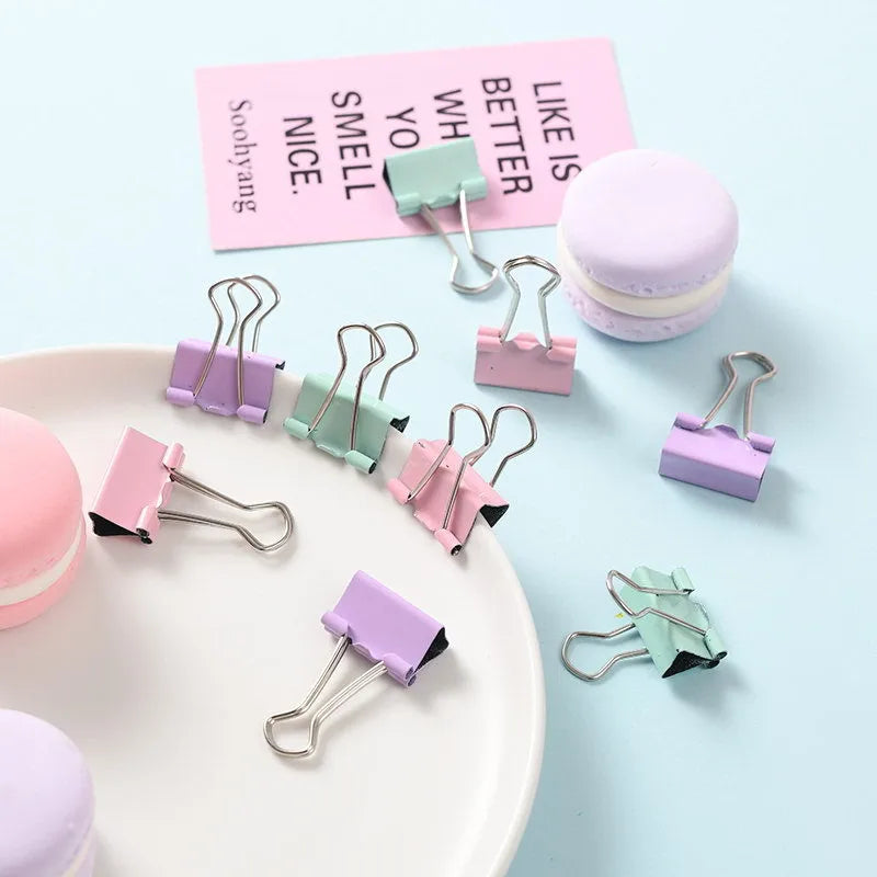 macaron color student stationery set creative drawing pin binding combination