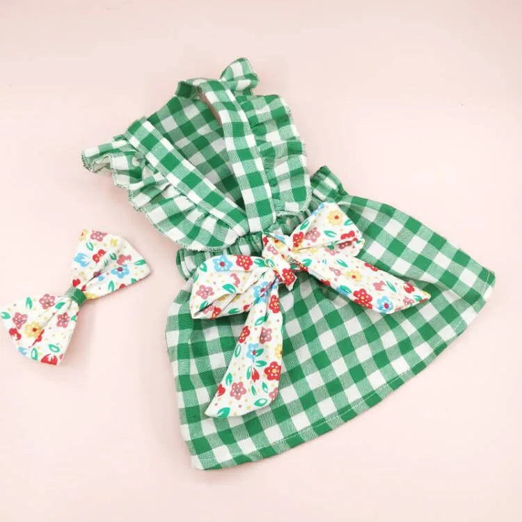 sweet polyester bow knot pet clothing
