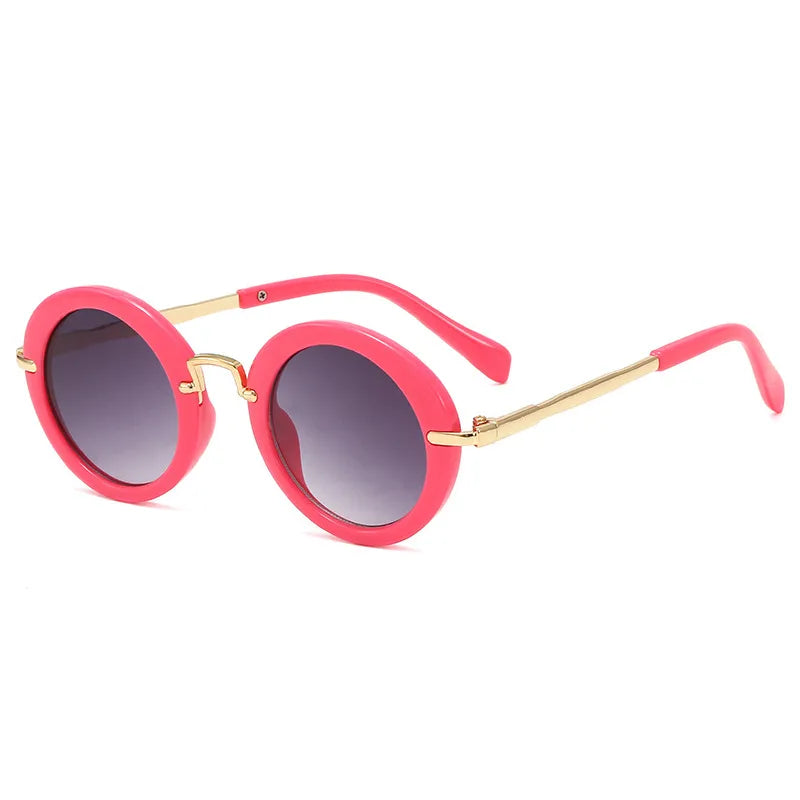 Network new retro round children's sunglasses A04 school season spring outing children's sunglasses fashion sunglasses