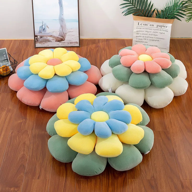 cross-border same style little daisy flower cushion flower plush pillow seat cushion plush afternoon nap pillow backrest cushion