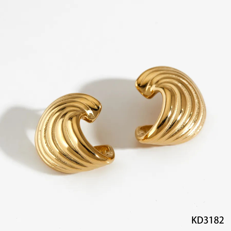 Casual Romantic Wings 304 Stainless Steel 16K Gold Plated White Gold Plated Ear Studs