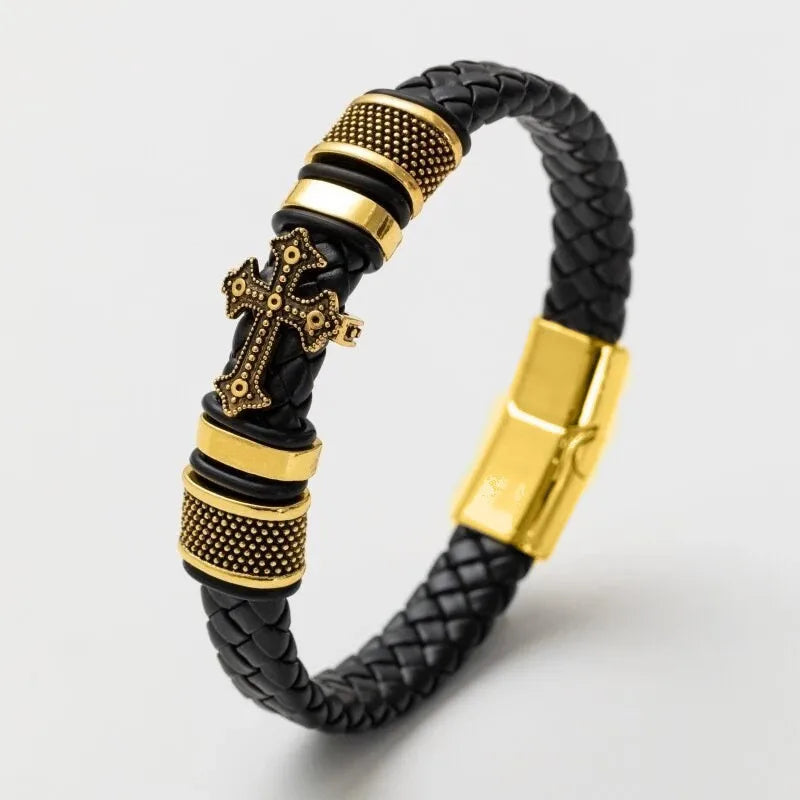 fashion geometric alloy braid men's bracelets