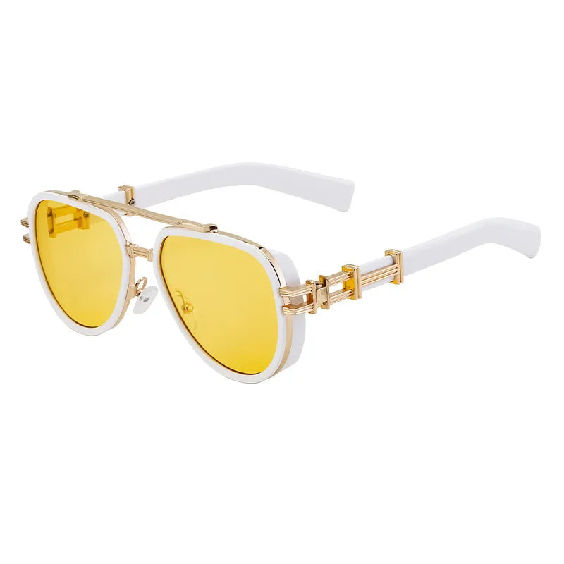 Streetwear Geometric Pc toad glasses Full Frame Men's Sunglasses
