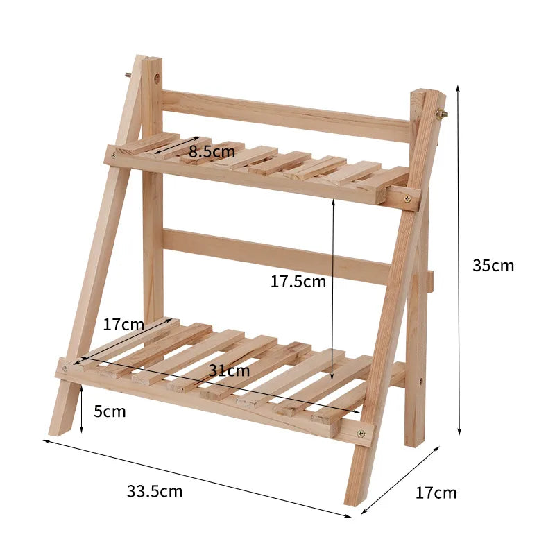 Casual Elegant Pastoral Solid Color Wood Storage Rack
