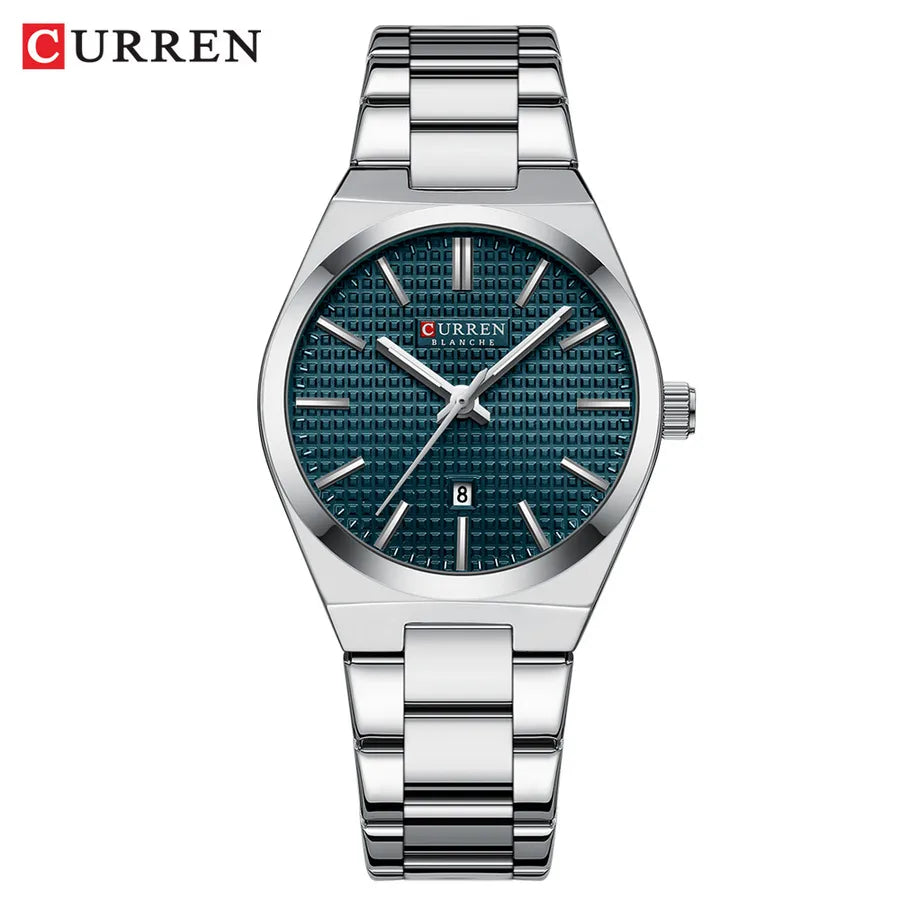 Business Color Block Single Folding Buckle Quartz Watch Men's Watches