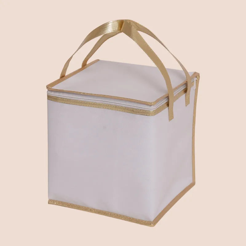 Factory Wholesale Birthday Cake Insulation Bag Portable Large Capacity Aluminum Foil Thickened Milk Tea Takeaway Non-woven Refrigerator Bag