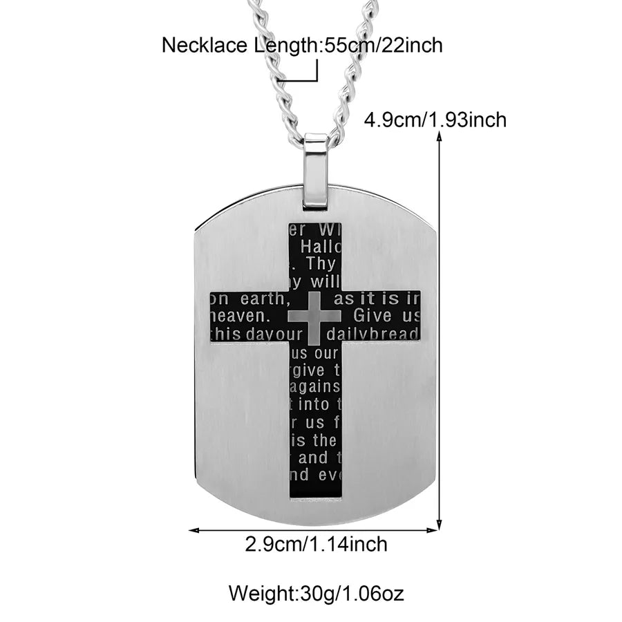 Wholesale Jewelry Casual Cross 304 Stainless Steel Hollow Out Pendant Necklace