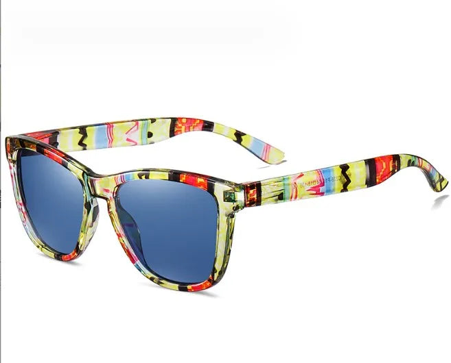 simple style flower tac square full frame men's sunglasses