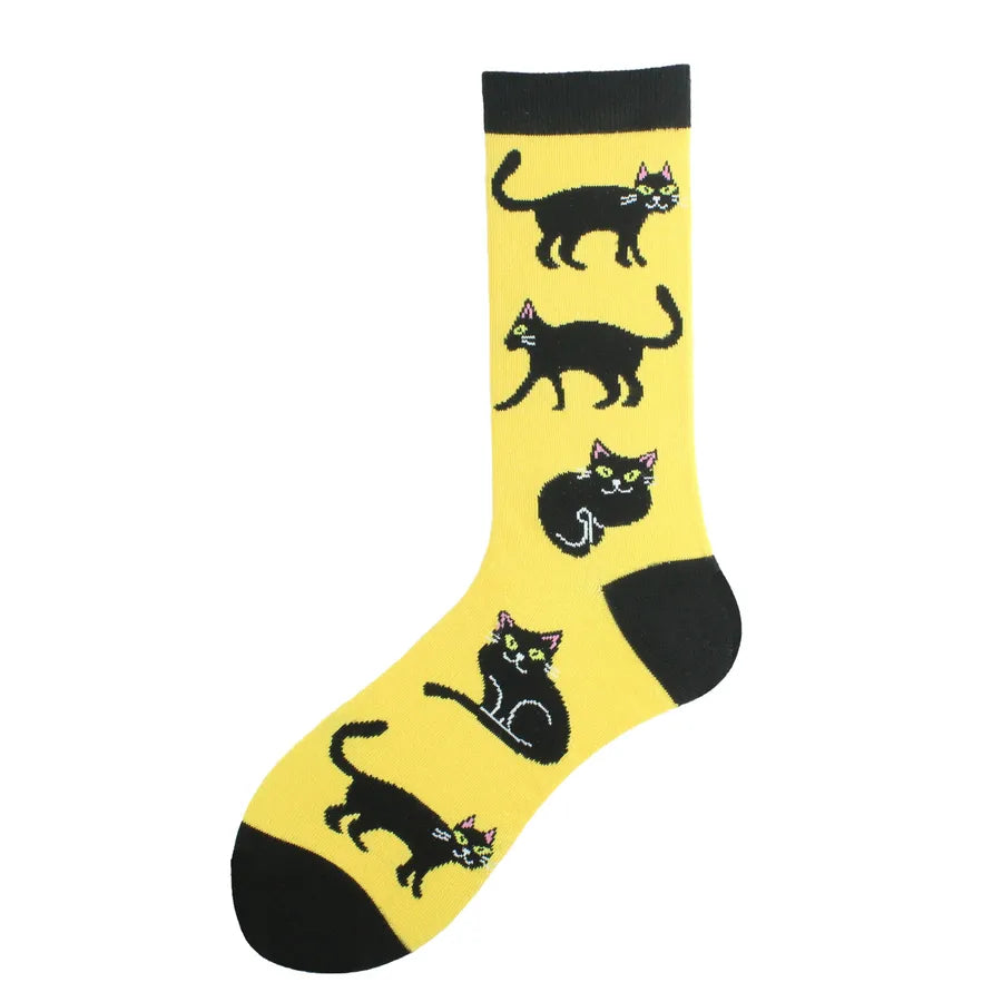 men's cartoon style animal cotton ankle socks a pair