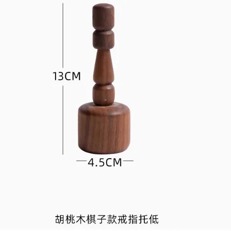 Retro Walnut Jewelry Display Stand Chinese Style Bracelet Earring Holder Ring Tray For Photography Accessories Showcase