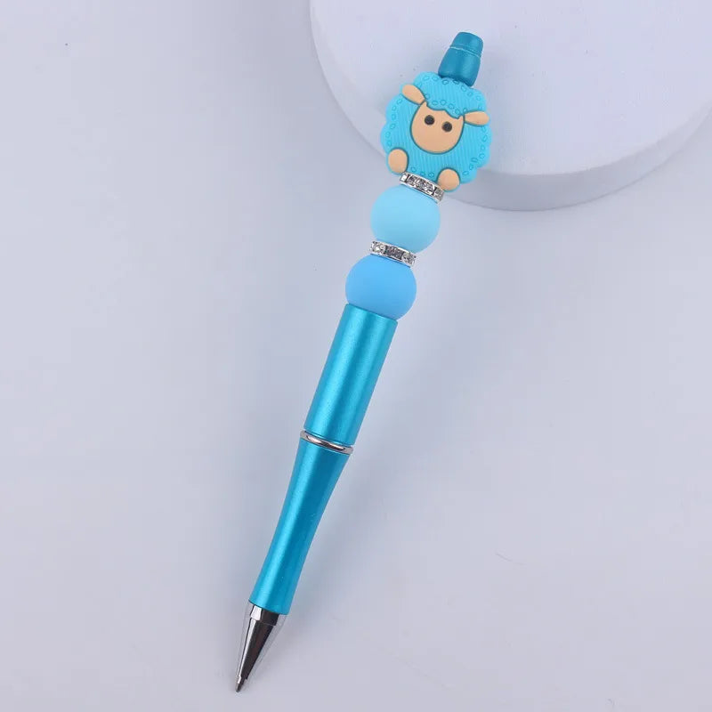 creative cartoon animal silicone bead color ballpoint pen