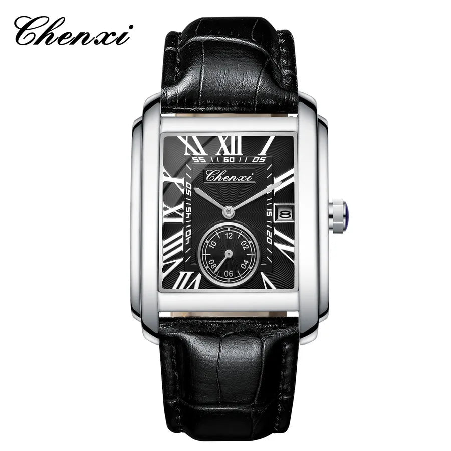 Elegant Simple Style Solid Color Buckle Quartz Men's Watches
