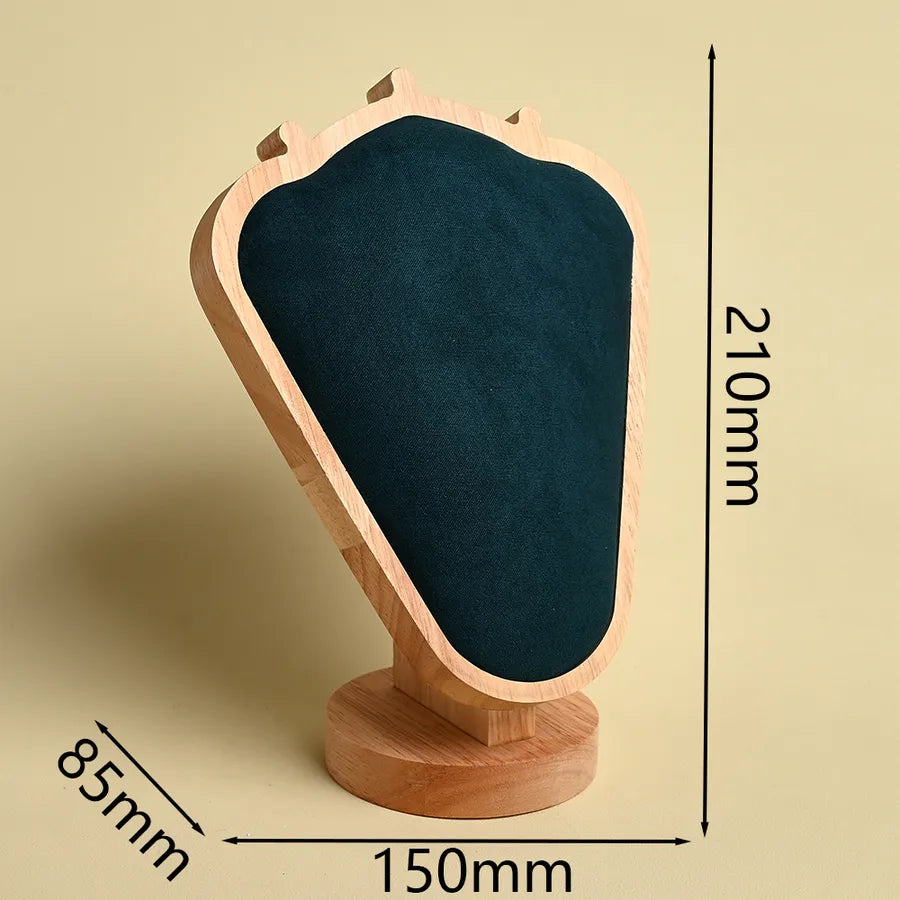 Necklace Jewelry Model Neck Faux Velvet Wood Display Stand Pure Color Handmade Simple Style All Season Versatile Accessory Holder
