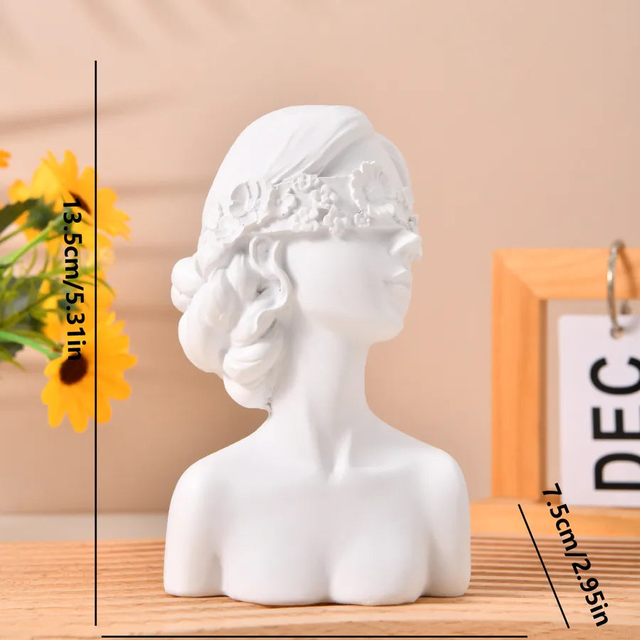 Elegant Simple Style Human Flower Resin Jewelry Display Jewelry Display Bust