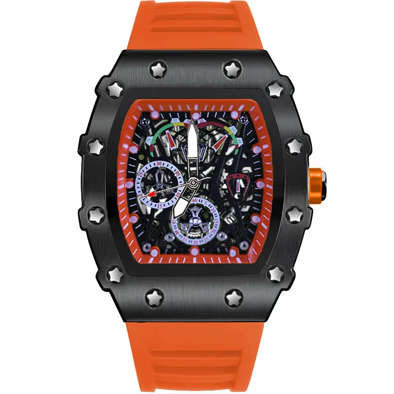 Casual Color Block Buckle Quartz Men's Watches