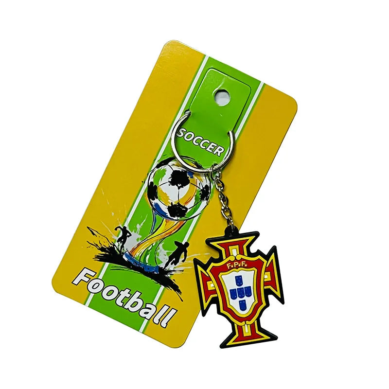 Simple Style Animal Letter Number PVC Football World Cup Keychain