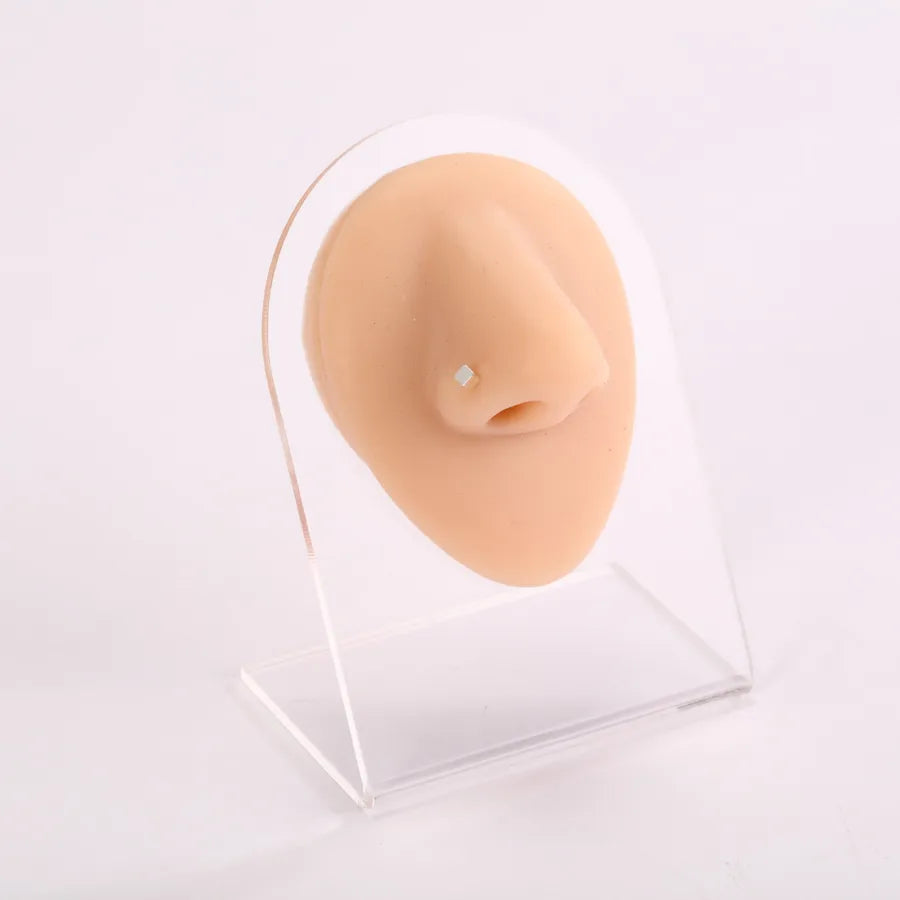 silicone simulation fake ear facial features teaching practice props nose mouth navel stud ring accessories display stand model