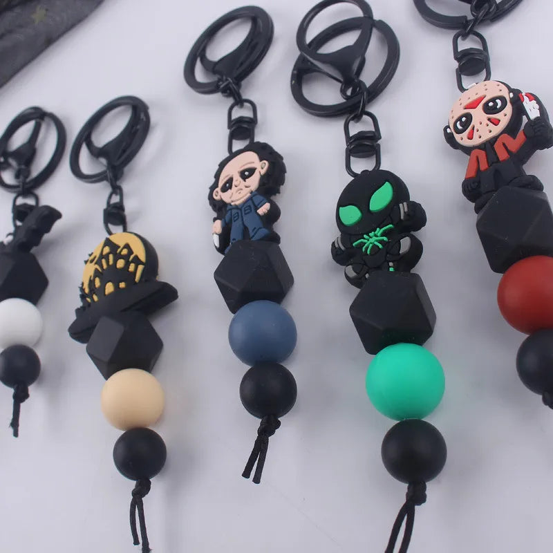 Cartoon Style Spider Bat Silica Gel Halloween Unisex Bag Pendant Keychain