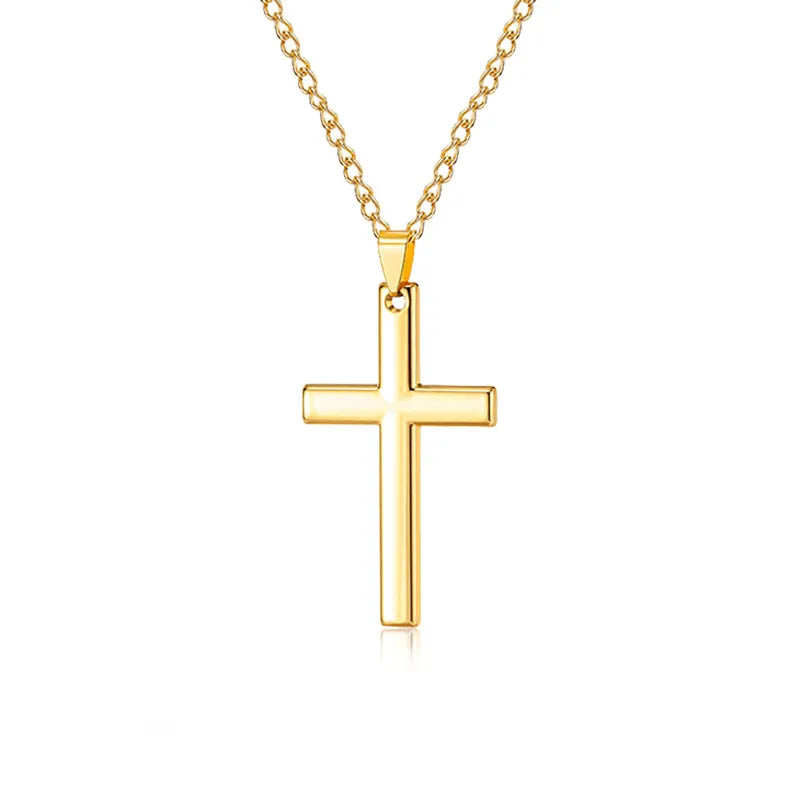 retro cross alloy plating men's pendant necklace