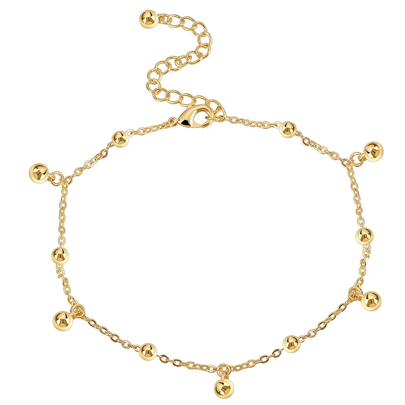 Wholesale Jewelry Modern Style Solid Color Copper Anklet