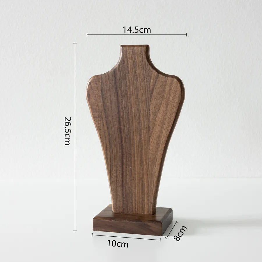 Retro Walnut Color Jewelry Display Stand Ring Earring Necklace Stall Jewelry Accessories Display Plate Shop Counter Top