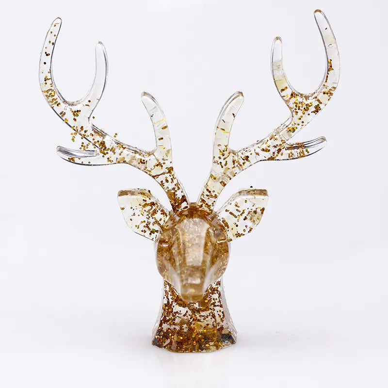 Simple Style Deer Plastic Resin Crystal glue Ornaments Artificial Decorations