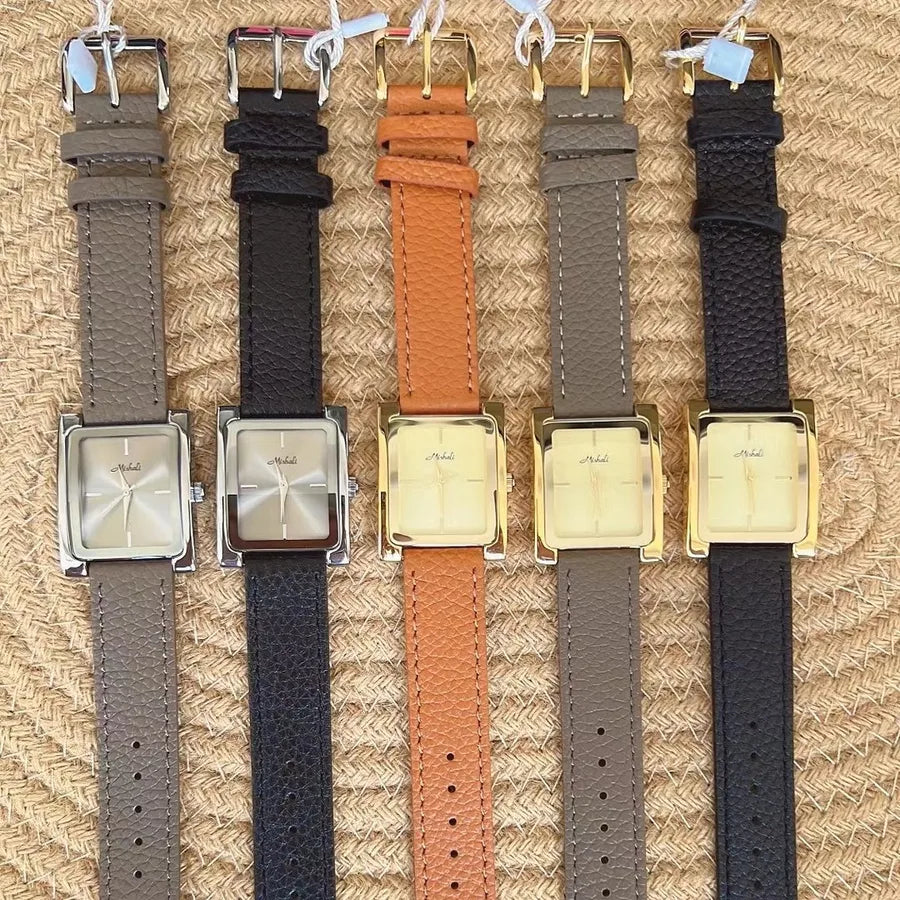 Simple Style Solid Color Buckle Quartz Watch Women's Watches