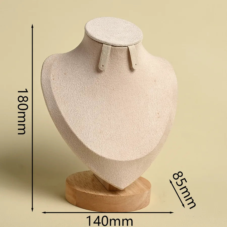 Wooden Mannequin Necklace Earring Jewelry Display Stand Portrait Model Jewelry Accessory Show Rack Handmade Simple Style
