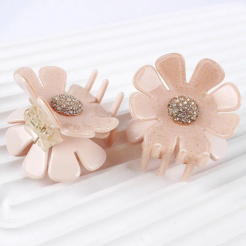 Cute Women's Flower Acetic acid sheets Hair Claws