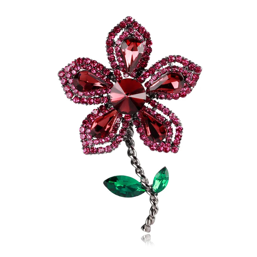 Elegant Pearl Alloy Flower Brooch Pin Women's Personality Design Lapel Pin Cute Romantic Animal Floral Pattern Office Selfie Suitable All Seasons