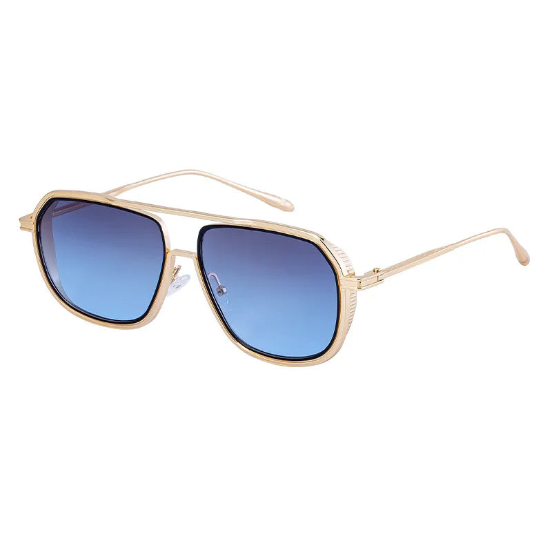 Elegant  Gradient Color Pc Square Full Frame Men's Sunglasses