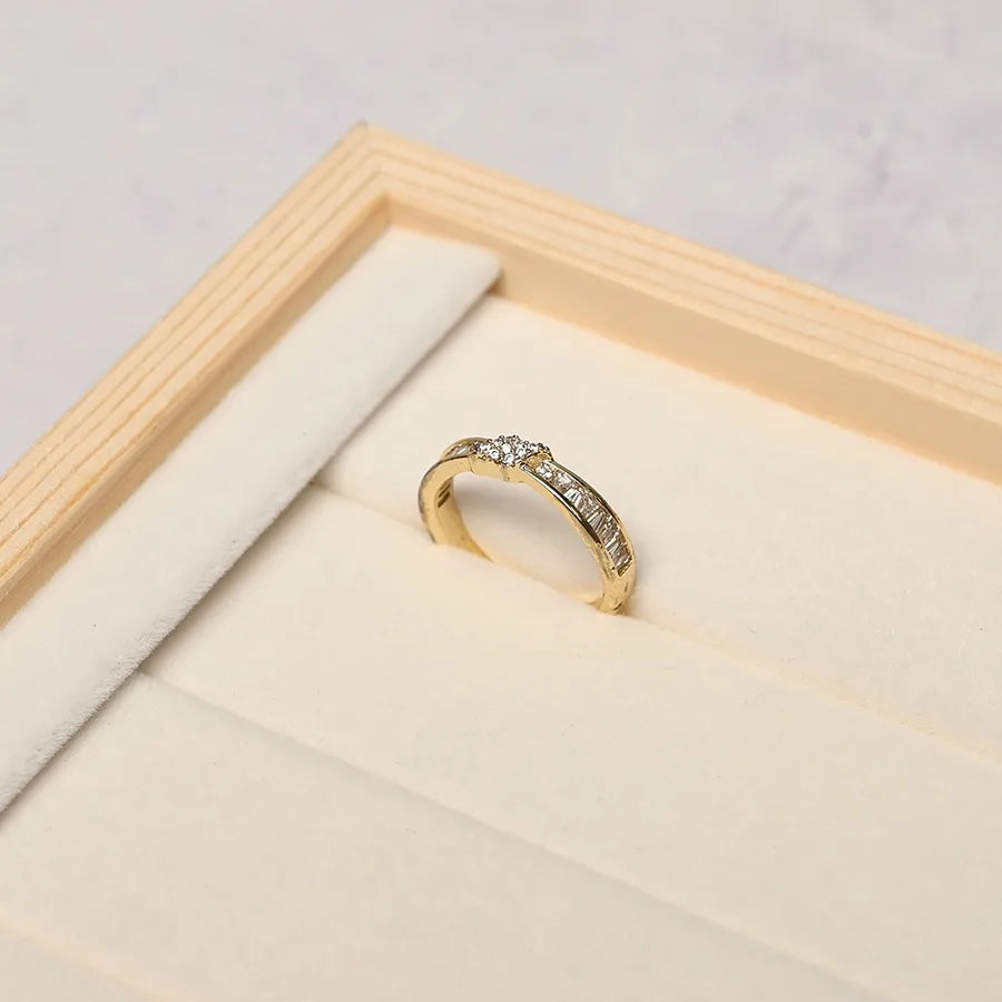 Rectangular Jewelry Display Stand Storage Box Earring Bracelet Ring Tray Handmade Simple Style Wooden Velvet Jewelry Plate