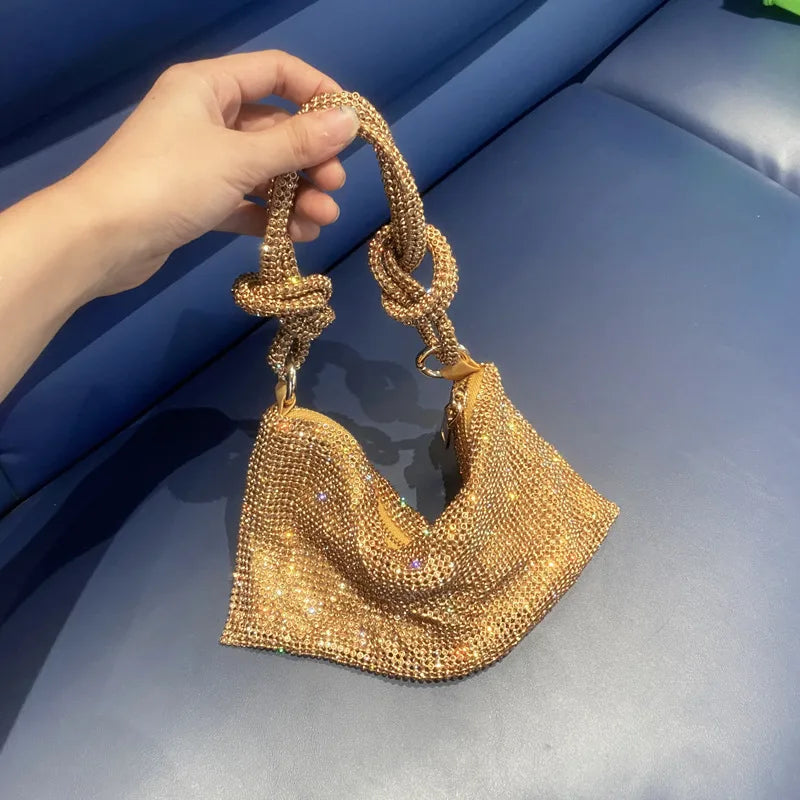 women's small summer rhinestone fashion underarm bag