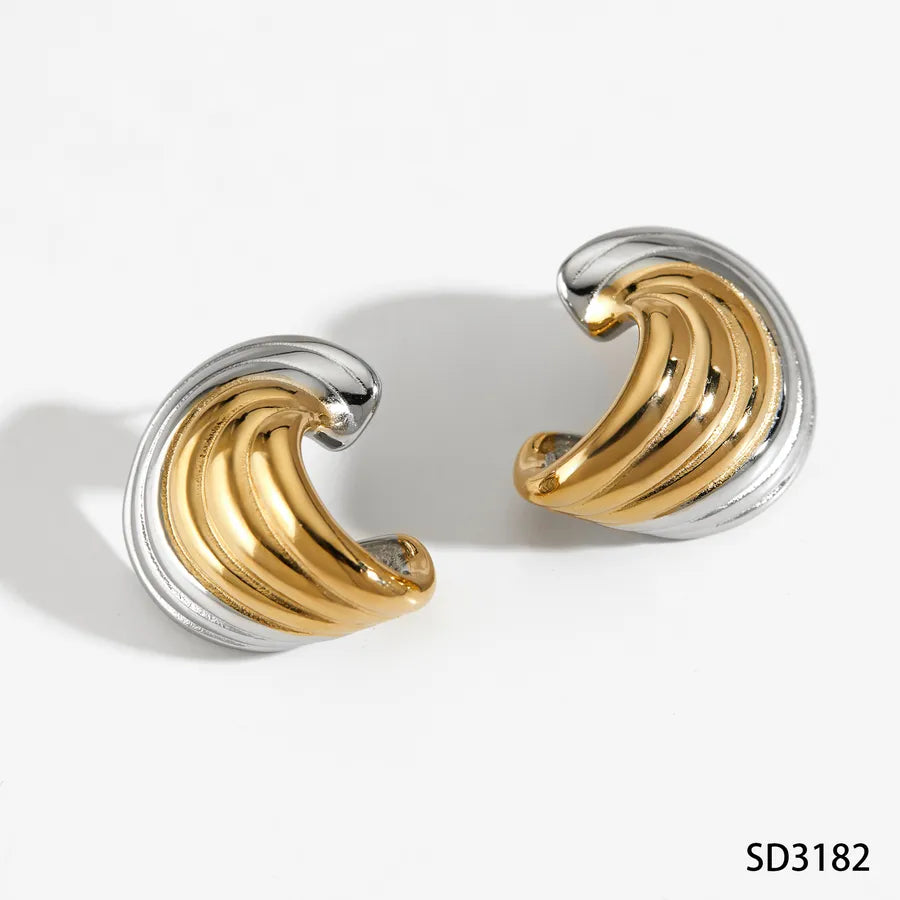 Casual Romantic Wings 304 Stainless Steel 16K Gold Plated White Gold Plated Ear Studs