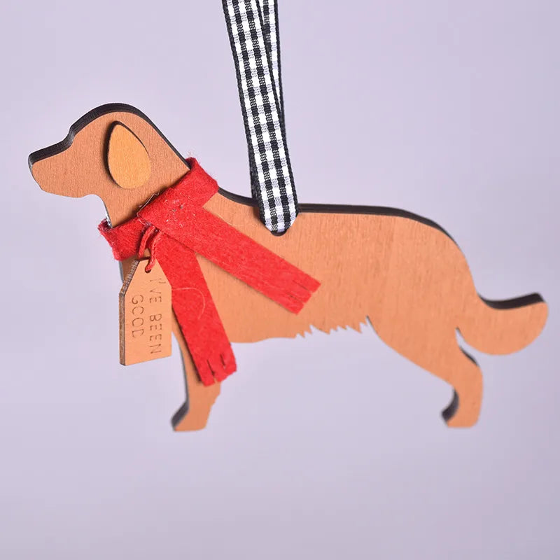 Christmas Decorations Scarf Dog Pendant Christmas Tree Ornaments Scene Dressing Up Supplies Classical American New Style