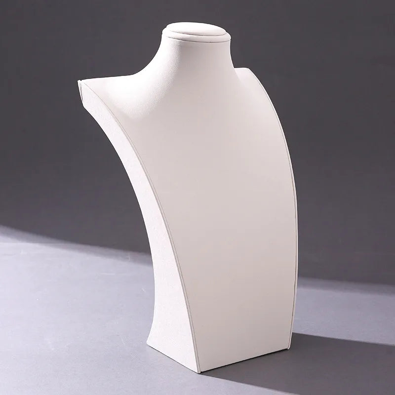 Jewelry Prop Matte Leather Pendant Necklace Display Mannequin Headless Model Window Display Neck Model Ornament High-End Feeling