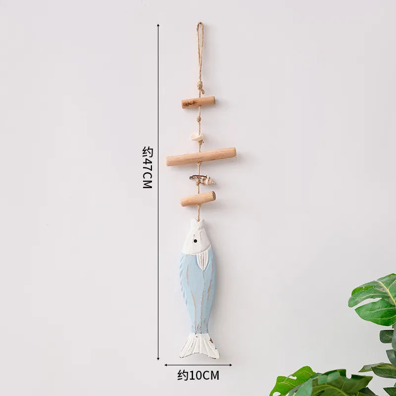 Cute Marine Style Hippocampus Fish Wood pendant Wall Art