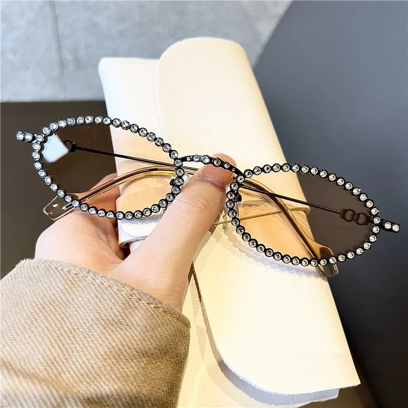 streetwear solid color pc round frame full frame women's sunglasses