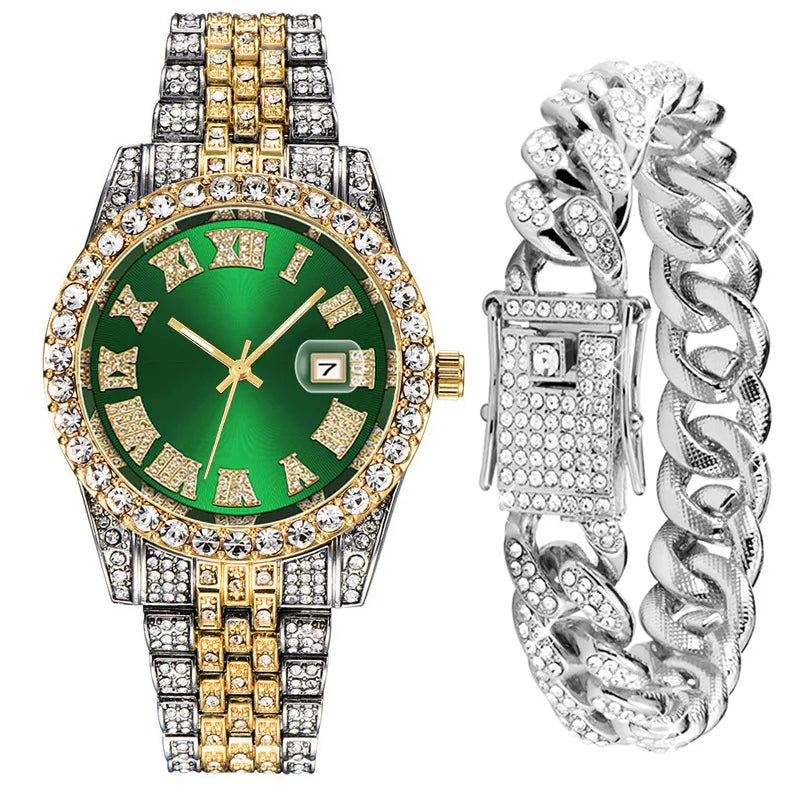 fashion color block butterfly double snap quartz women's watches