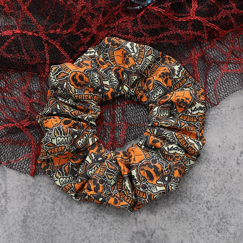 modern style skull cloth hair tie