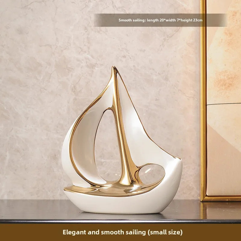Smooth sailing wine cabinet decoration suit light luxury style high-end home living room TV cabinet office decoration