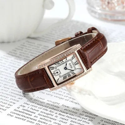 Simple Style Solid Color Buckle Quartz Watch Women's Watches